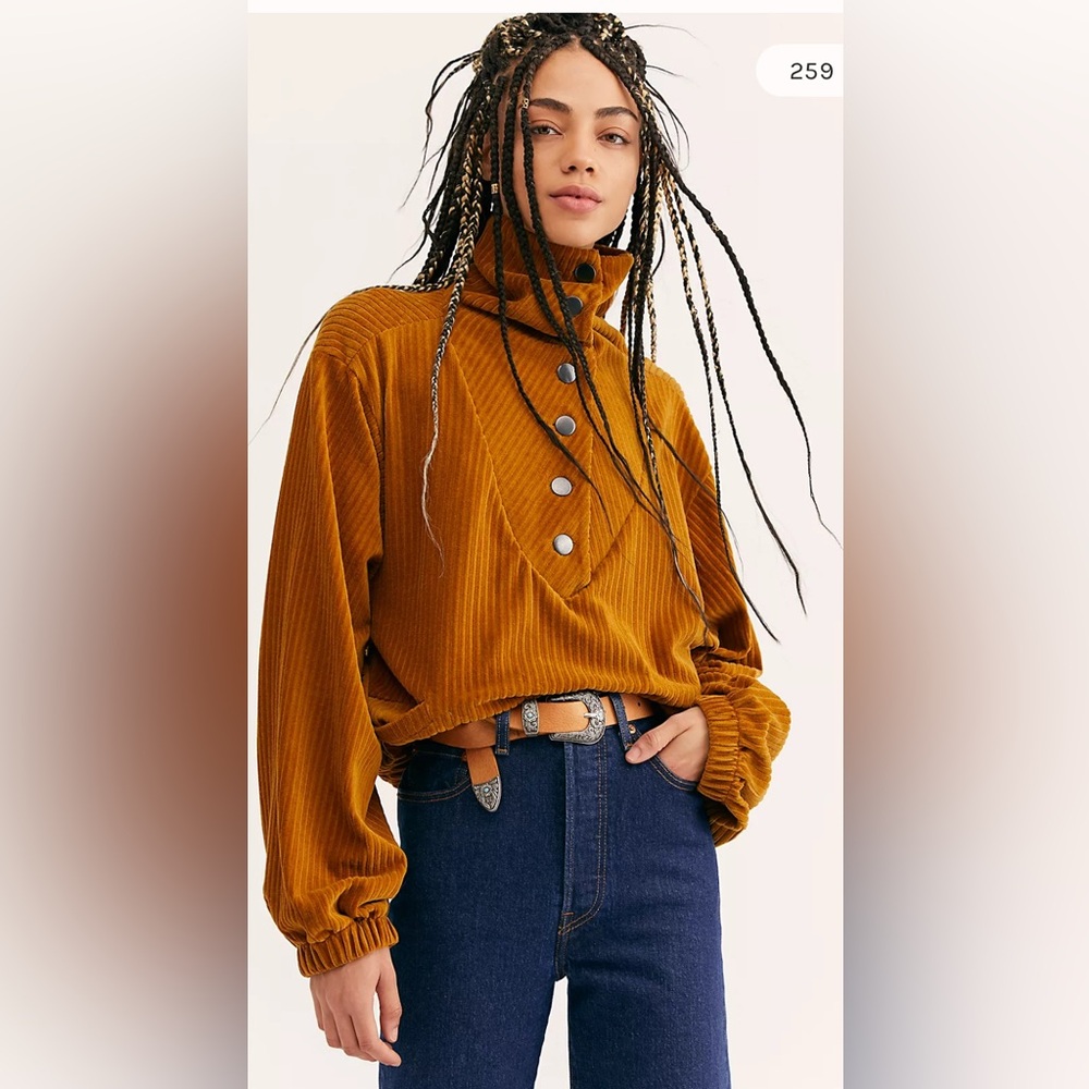 Free People Serena Corduroy Pullover